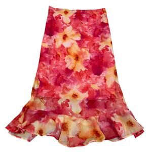 Vintage Tampa Womens Size S Floral Midi Skirt